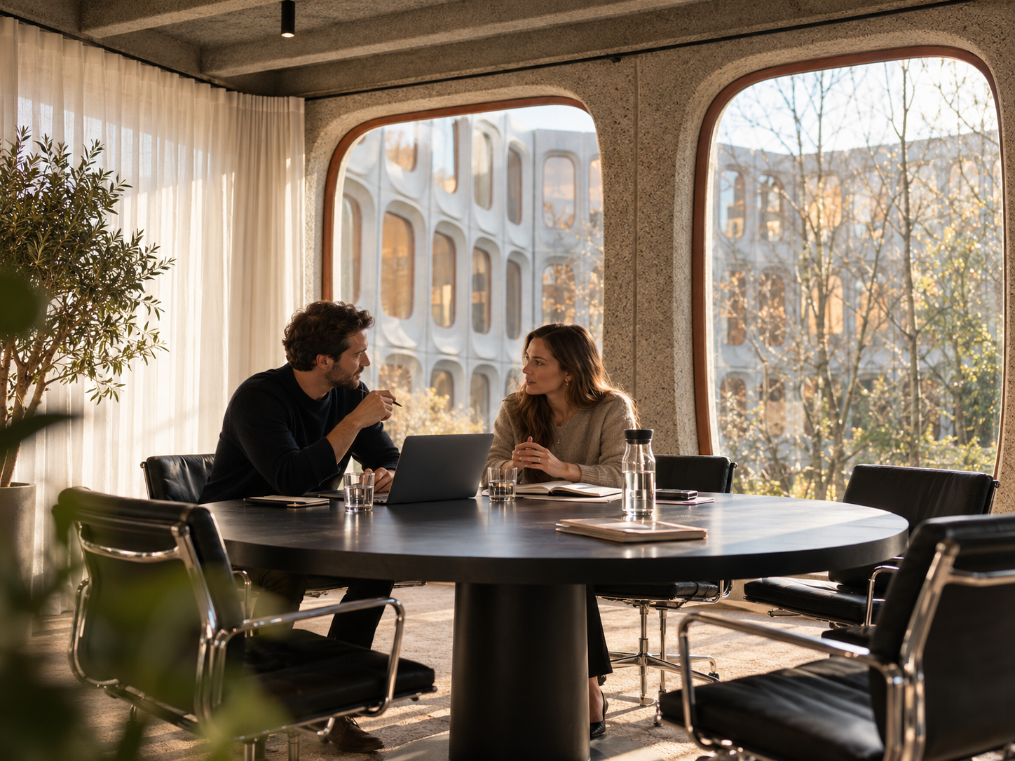 Échange entre un client et un commercial Performise